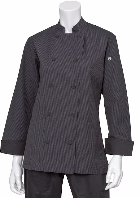 Women's Pinstripe Chef Coat
