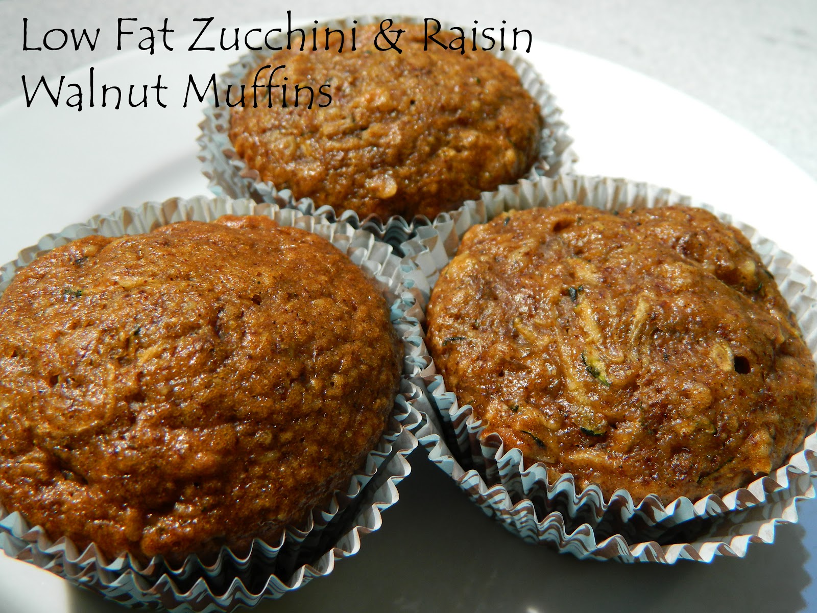 My Favorite Things Low Fat Zucchini Raisin & Walnut Muffins