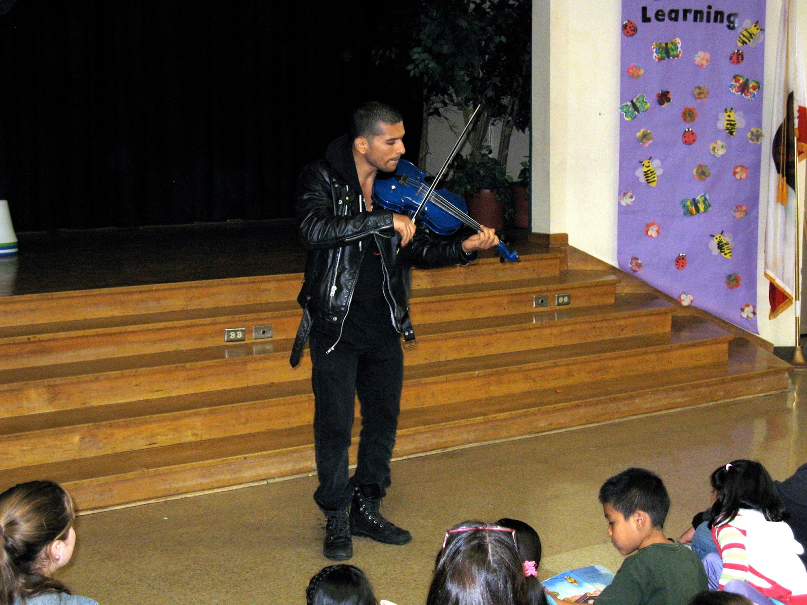 Quetzal Guerrero performs at Magnolia Elementary on March 9th, 2013