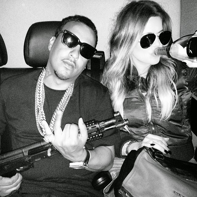 Khloe Kardashian junto a French Montana con un armamento de guerra Khloe Kardashian junto a French Montana con un armamento de guerra