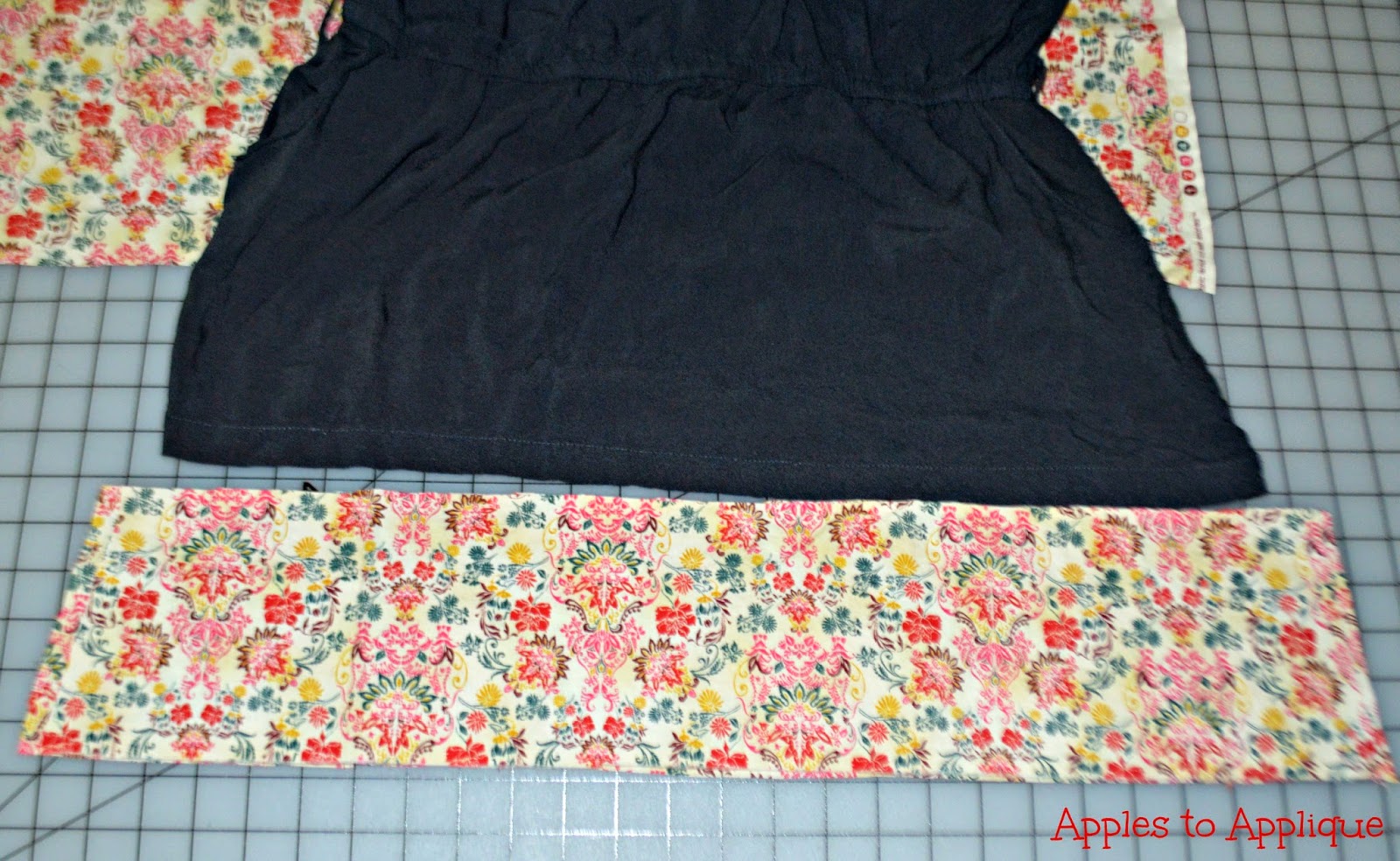 Ruffled Top Refashion | Apples to Applique #sewing