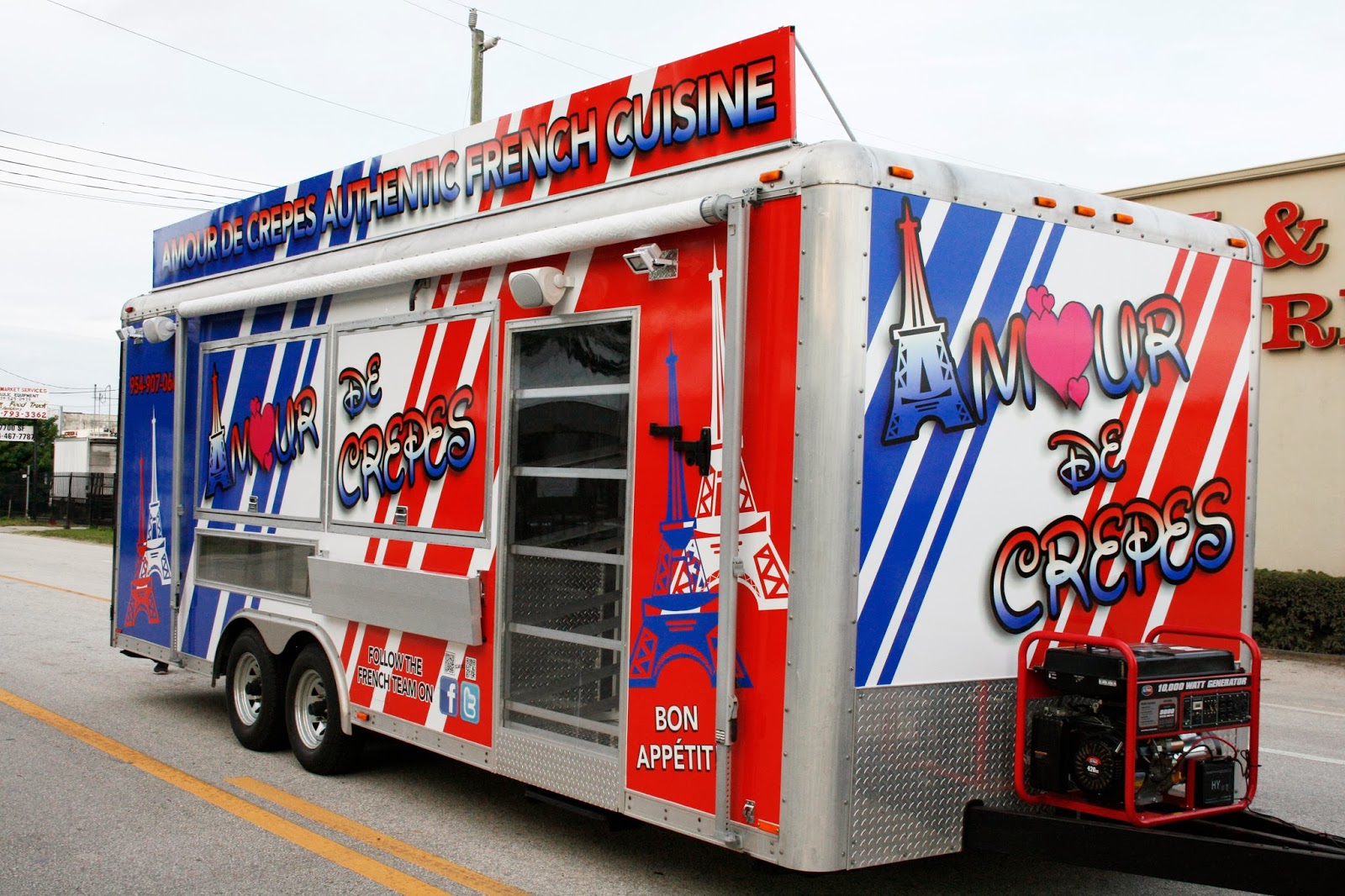 Food Truck Concession Trailer Vinyl Wrap Fort Lauderdale Florida