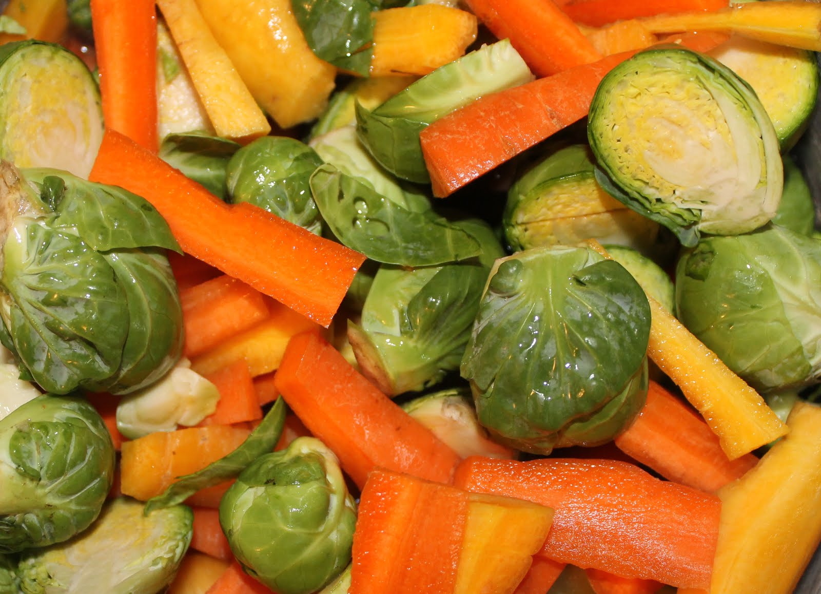 Eat Plants, Feel Good Orange Glazed Brussels Sprouts and Carrots