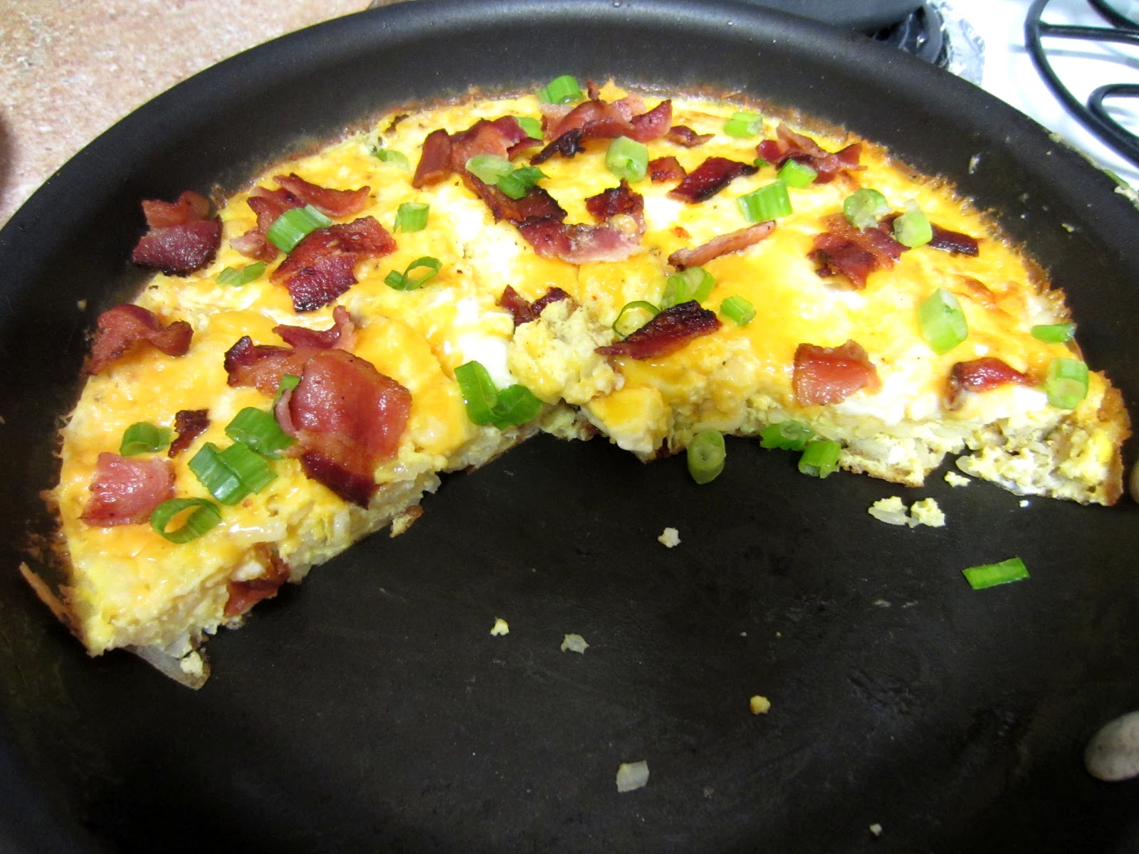 Cheesy Bacon Potato Frittata Love to be in the Kitchen