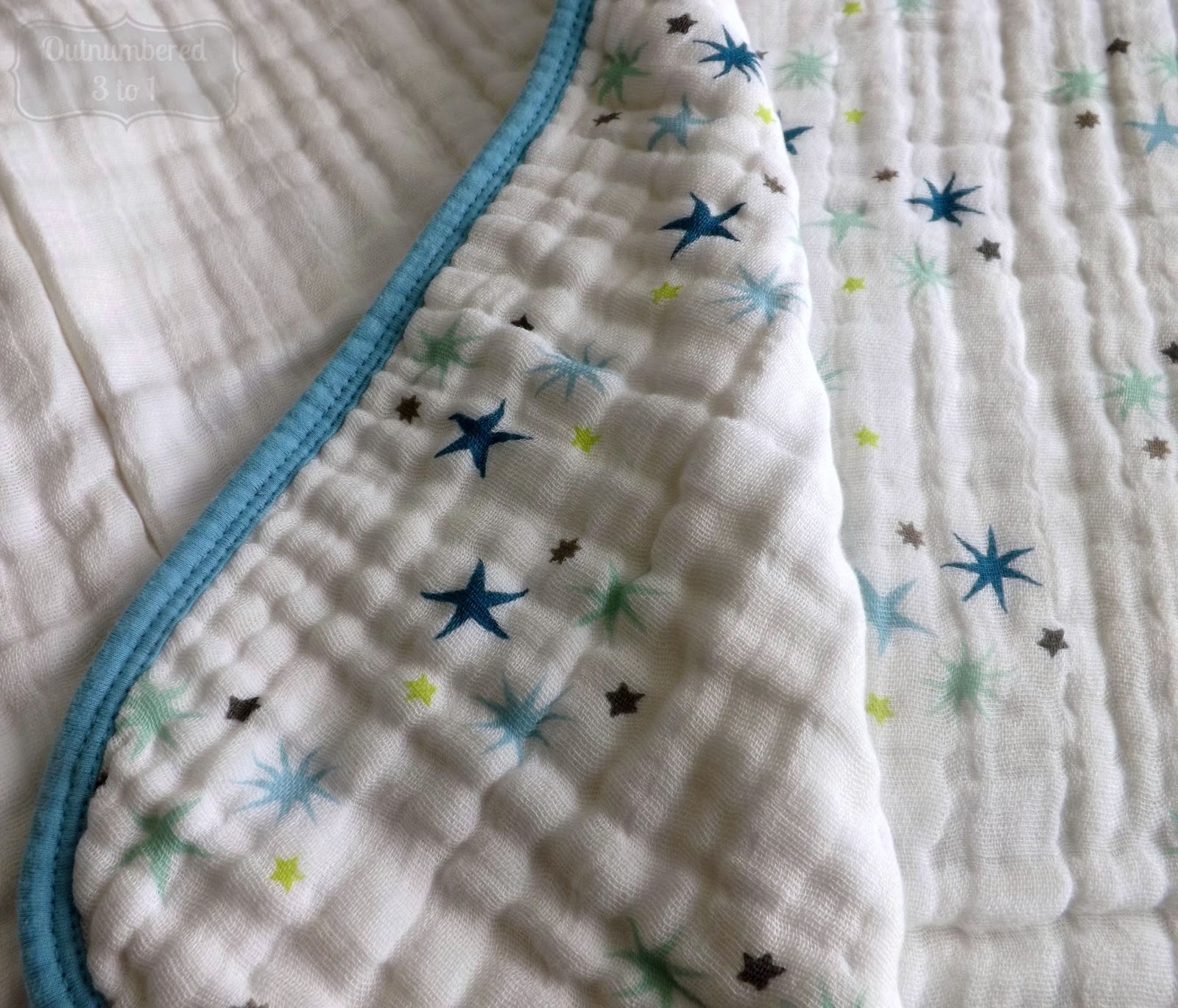 aden + anais New Organic Muslin Dream Blanket Review Outnumbered 3 to 1