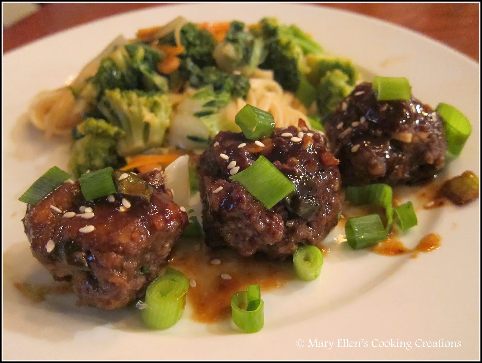 Mary Ellen's Cooking Creations Saucy Asian Meatballs