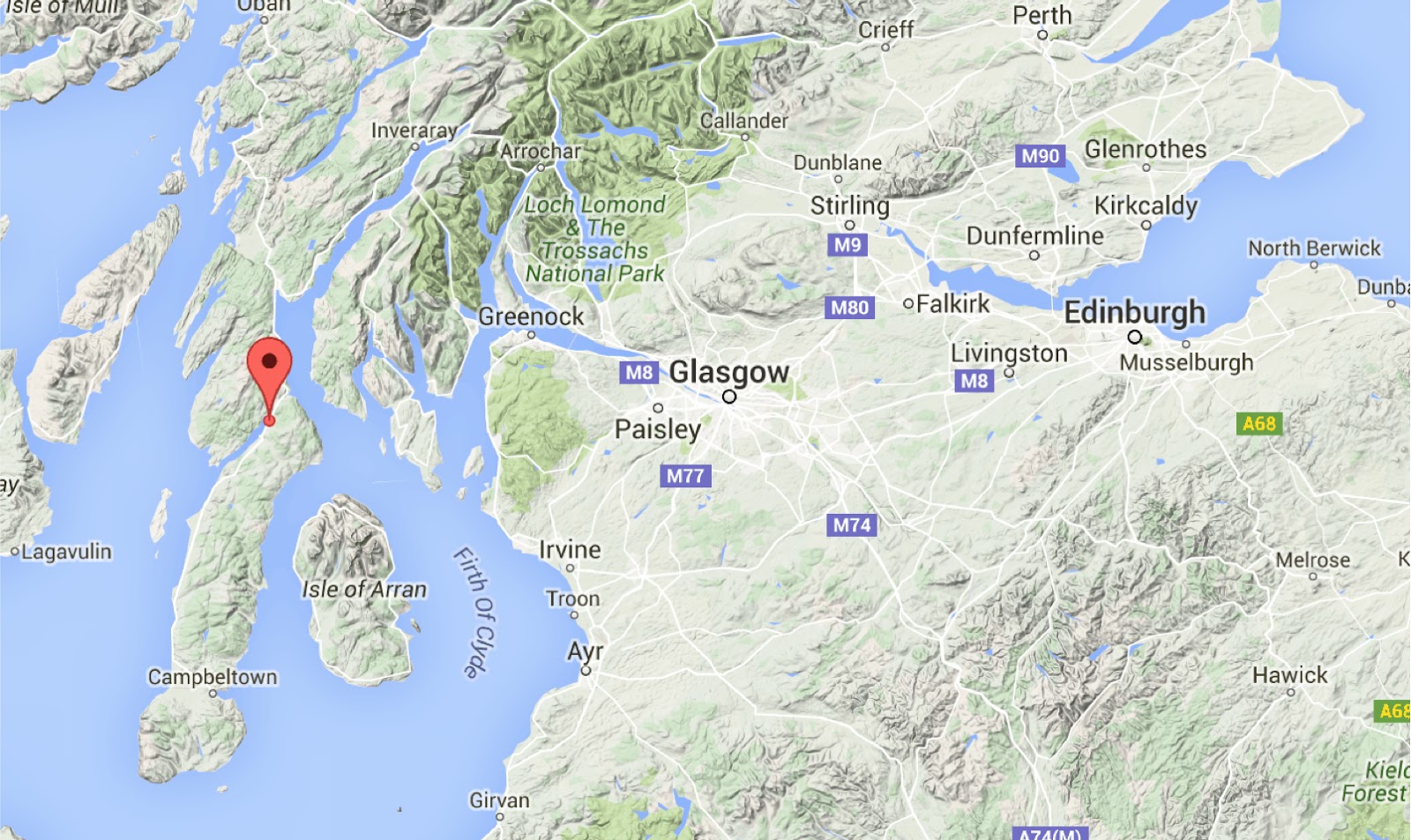 Map Of Kintyre Scotland Sciency Thoughts: Magnitude 1.4 Earthquake On The Kintyre Peninsula,  Scotland.