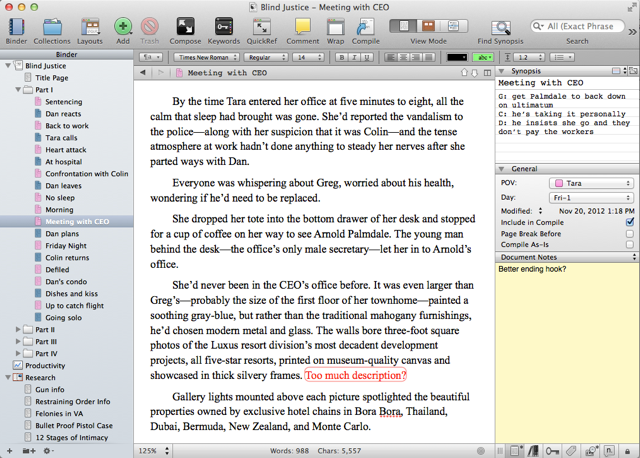 Scrivener and thesis