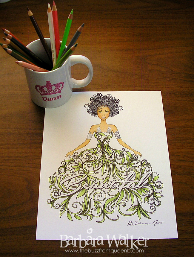 I Printed This Beauty Onto White Card Stock And Colored Her In With Faber Castell Polychromos Pencils Usually Shy Away From Coloring People