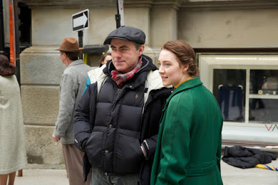 John Crowley and Saoirse Ronan on the set of Brooklyn