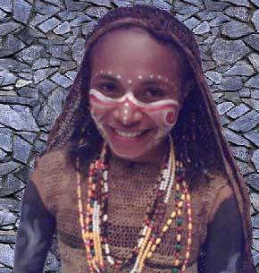 Download this Anak Perempuan Dan Pria Dewasa Suku Asmat Papua Yang Sudah Modern picture