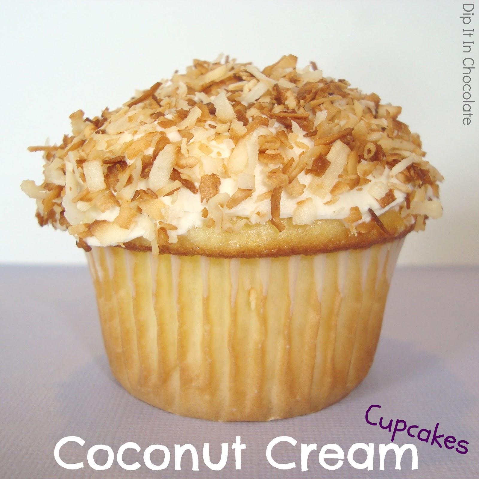 Coconut Cream Cupcakes Dip it in Chocolate