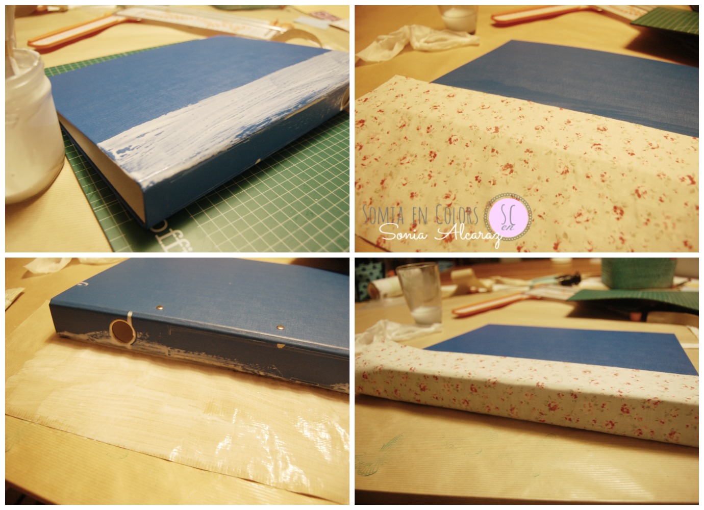 Somia en Colors: Tutorial: convierte cualquier tela en tela de encuadernar