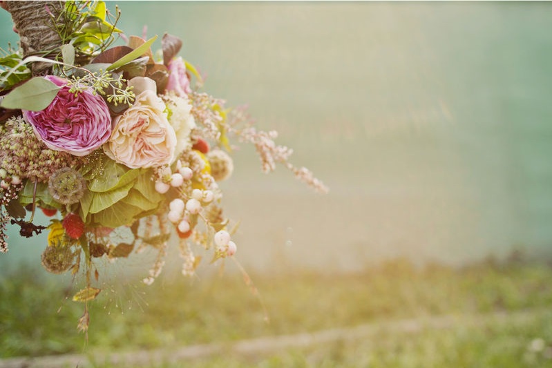 Rebecca Shepherd floral design Queens County Farm wedding.