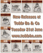 Teddy Bo and Bea stamps