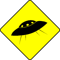 Yellow Signboard of UFO