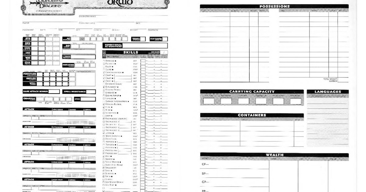 d and d 3.5 character sheet