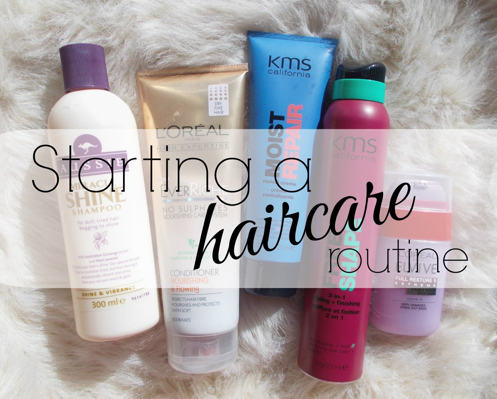haircare routine healthy fine thick hair curly wavy how to aussie l'oreal kms california
