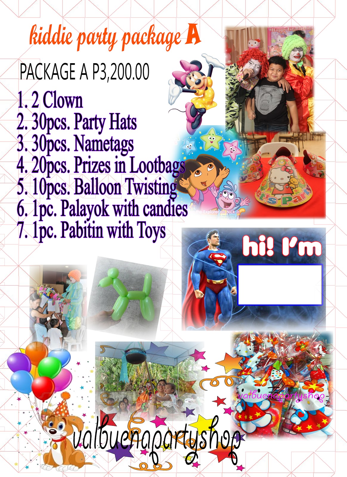 Site Kiddie Party Package