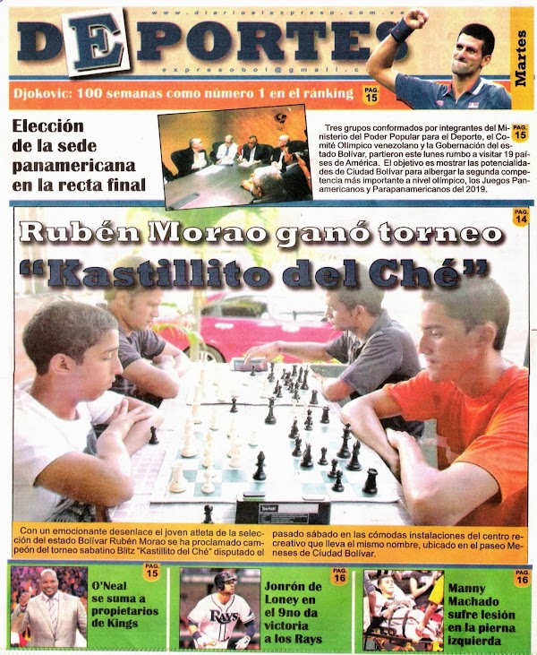 COLUMNA DE AJEDREZ "MUNDO AJEDRECÍSTICO" DE GUILLERMO BONILLA COLUMNA DE AJEDREZ "MUNDO AJEDRECÍSTICO" DE GUILLERMO BONILLA