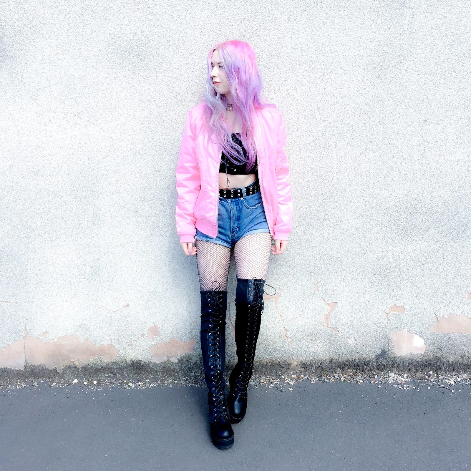 platform thigh highs