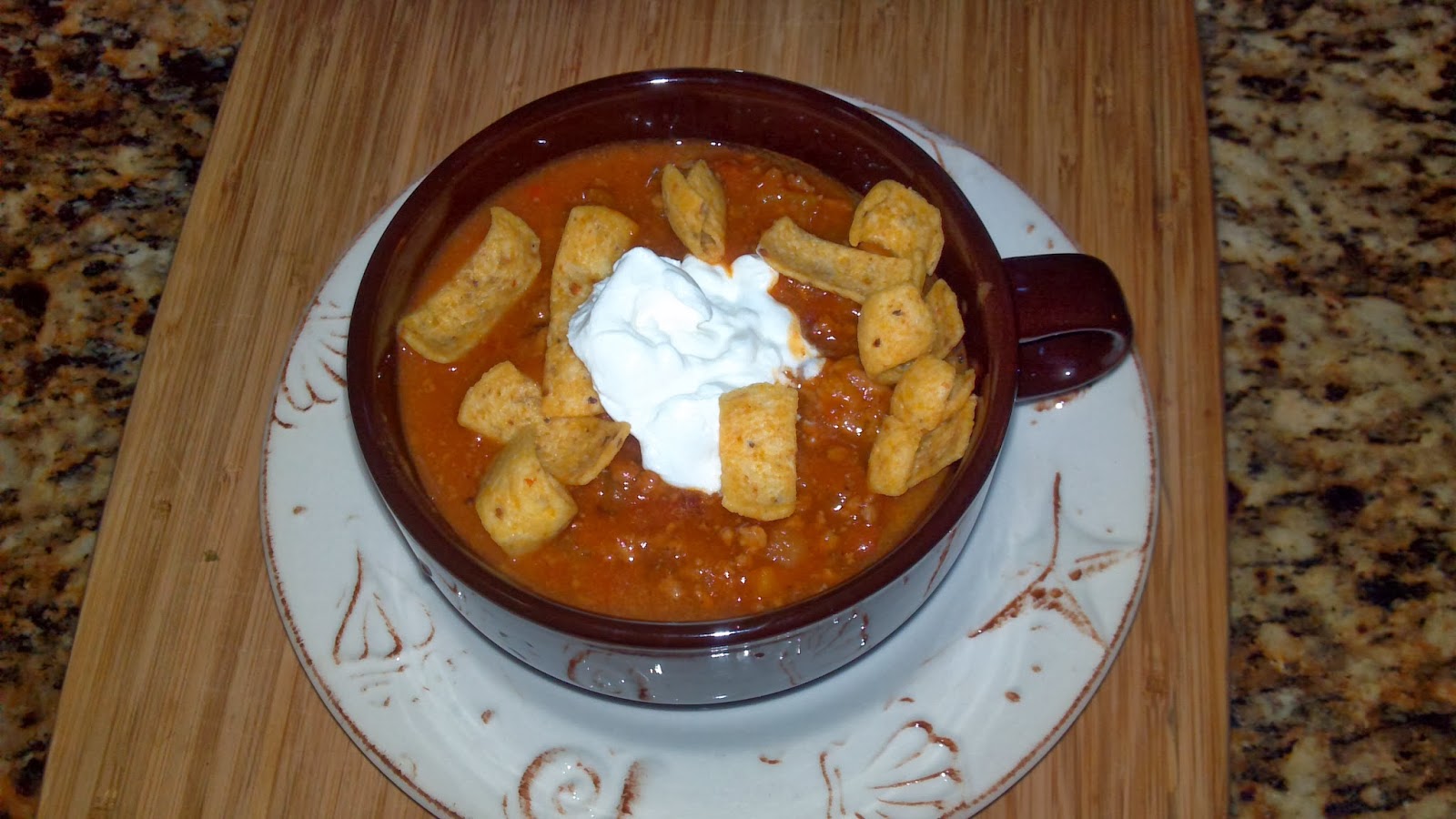 Sunday Supper, Grits, and Champagne Harvest Pumpkin and Beef Chili