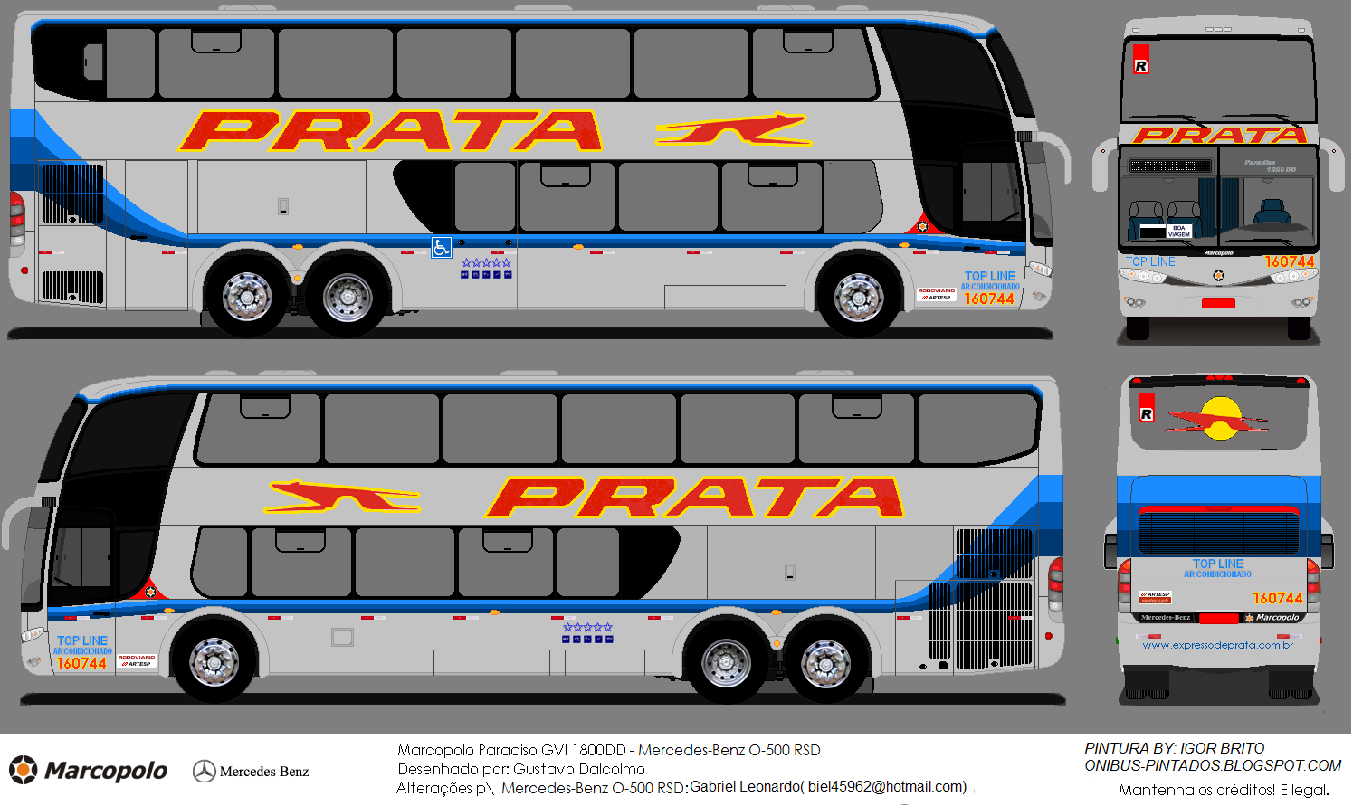 Onibus Pintados Expresso De Prata Marcopolo Paradiso 1800 Dd