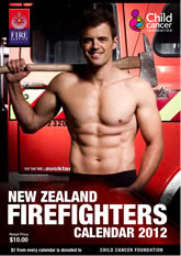 un bombero en mi pared, un bombero en mi cama calendario bomberos Nueva Zelanda