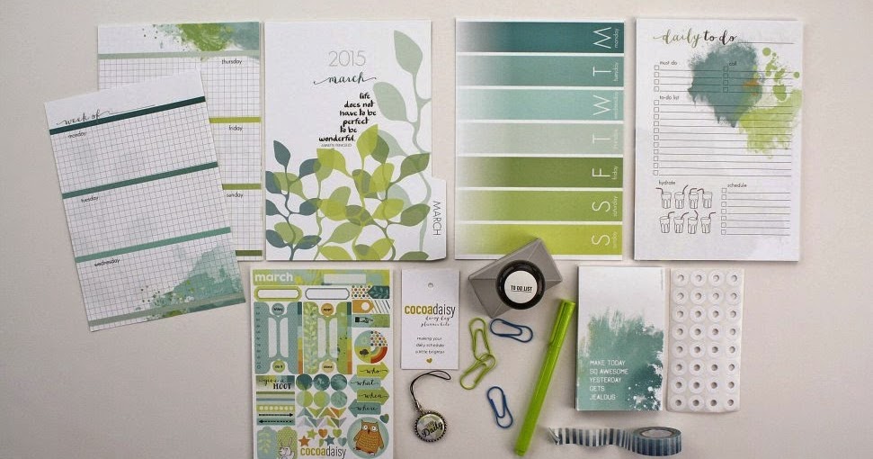 Mini Album Cookbook Cocoa Daisy Review 1 March Planner Kit 2015