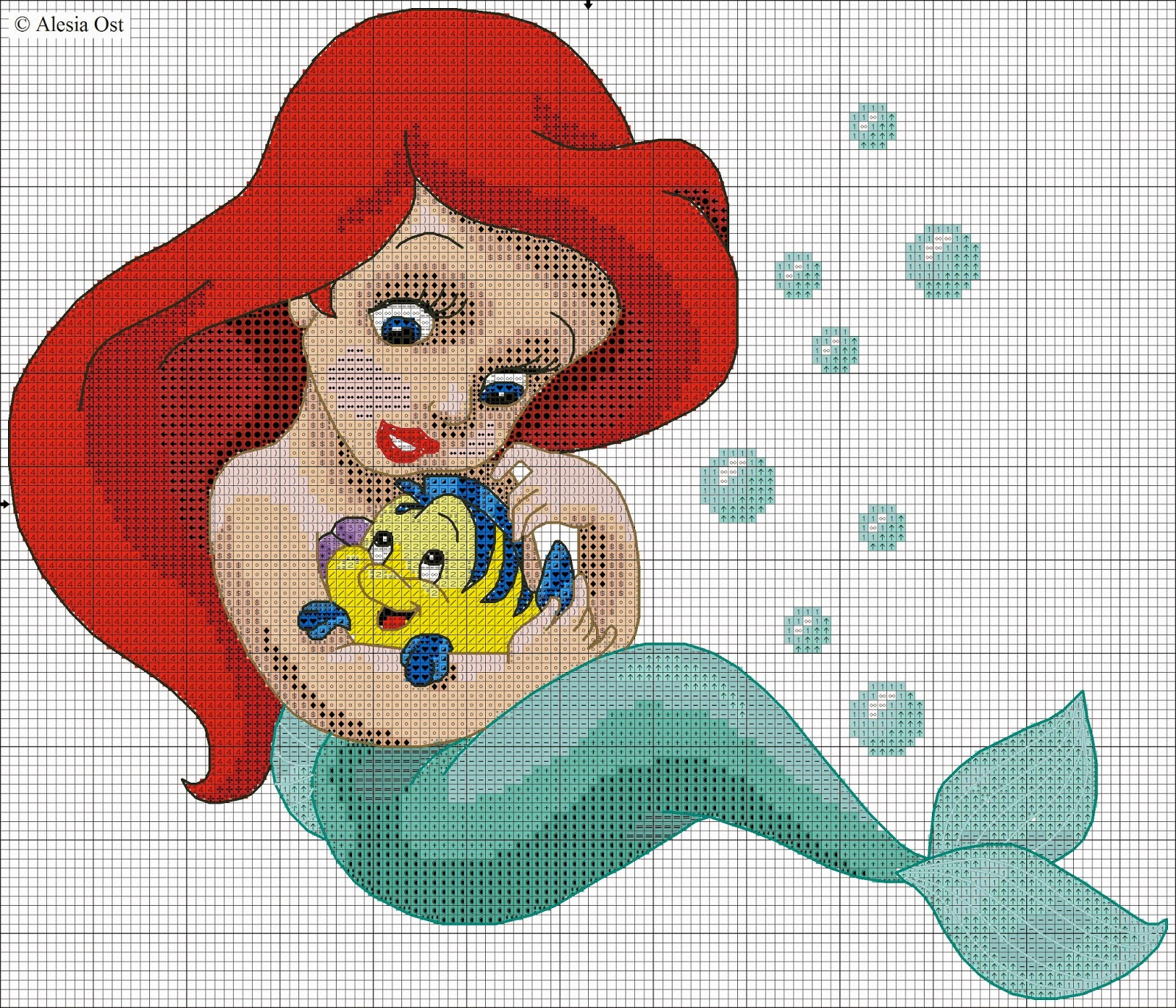 Mermaid Cross Stitch Charts