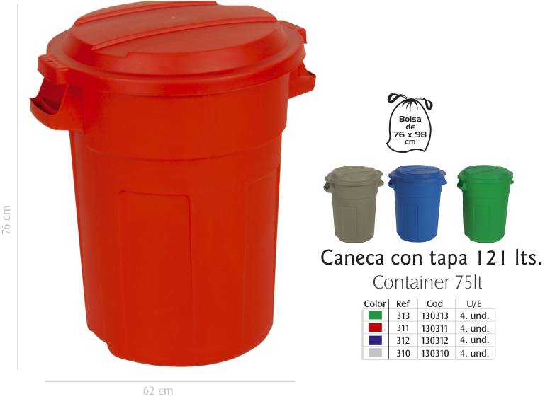 Papeleras,contenedores plásticos para basuras - Fuller 72Fuller 72
