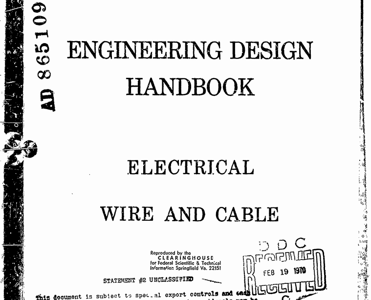 Engineering Design Handbook Electrical wire & cable Electrical