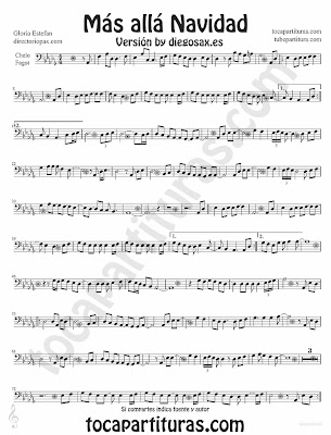 Tubescore Beyond by Gloria Estefan sheet music for Cello and Bassoon Christmas Carol Music Score Mas alla