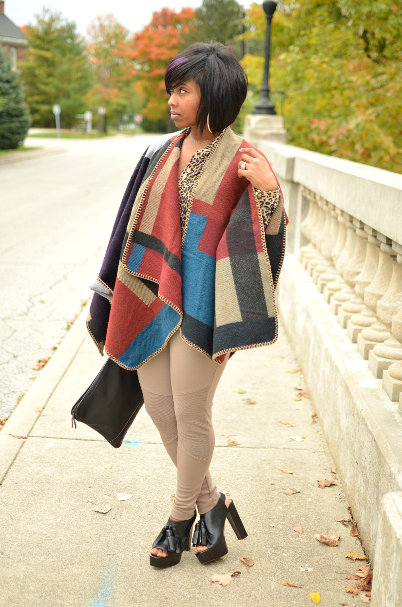 Sweenee Style BURBERRY Wool and cashmere-blend blanket cape