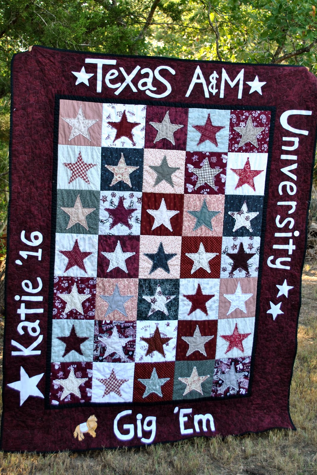 Katie's Aggie quilt Create or go crazy!