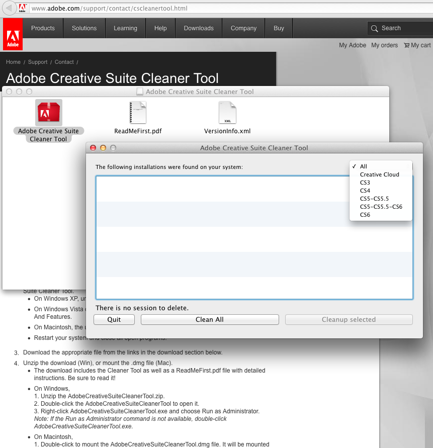 adobe cleaner tool mac