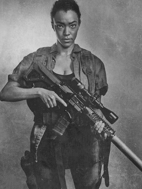 Sonequa Martin Green como Sasha – The Walking Dead _ sexta temporada, Silver Portraits – Photo Credit: Frank Ockenfels 3/AMC