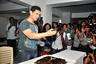 Aamir Khan meets the media on his 49th birthday