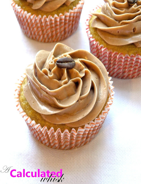 Grain-free Vanilla Bean Cupcakes with Mocha Buttercream (Gluten free, Nut free) | acalculatedwhisk.com