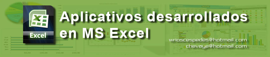 Aplicativos desarrollados en Excel