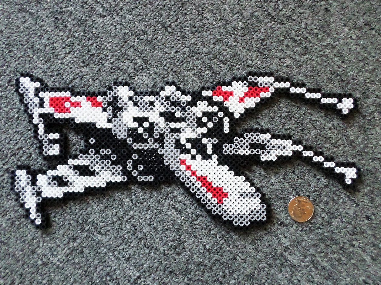 Long Black Fingers Star Wars X Wing & Its Admiral Akbar Perler Beads