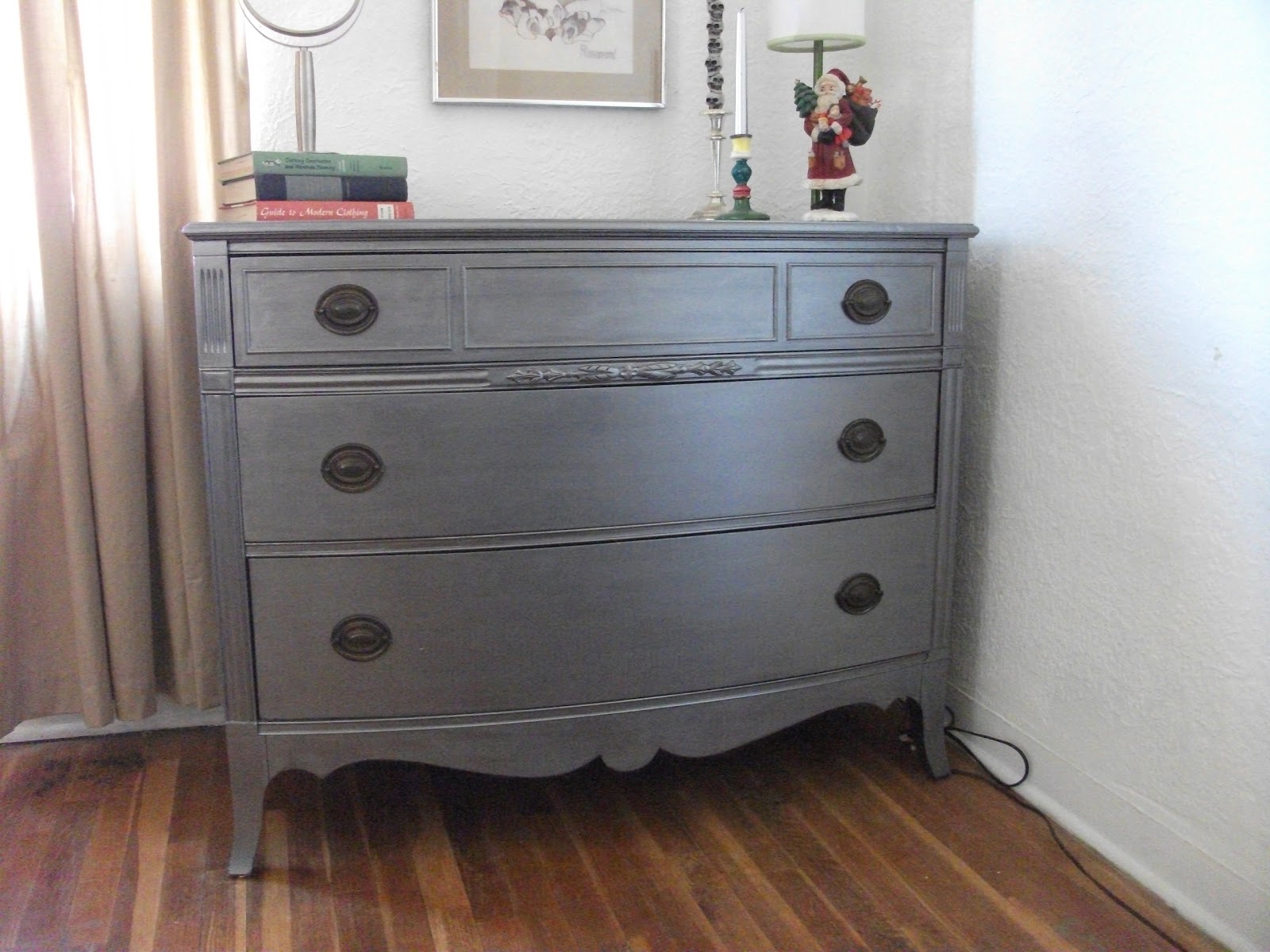 Personality Is Preferred Paint Your Dresser Metallic Silver DIY