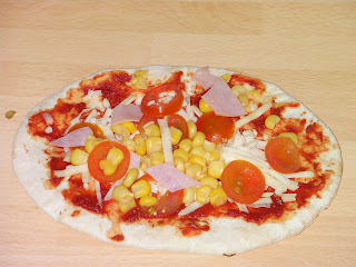 home made pizza, full of natural goodness