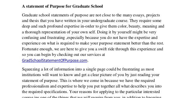 essay statement of purpose