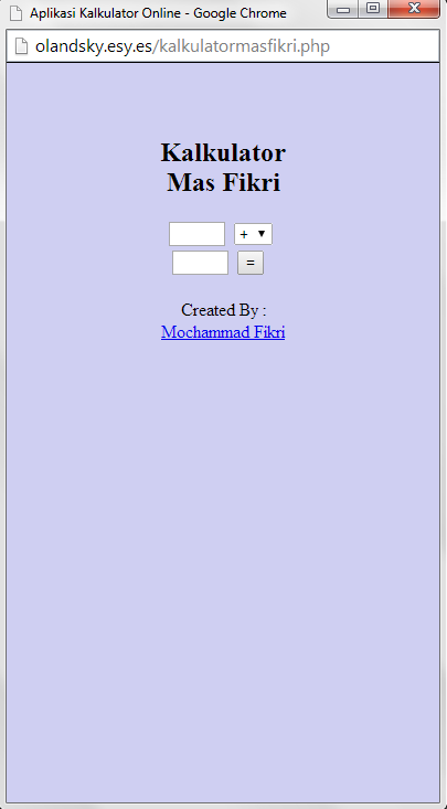 Membuat Kalkulator Online Menggunakan HTML