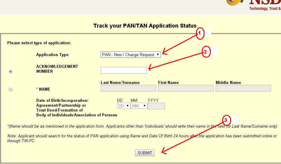 2 ways to track or know your pan card application status online Step by step tutorials How