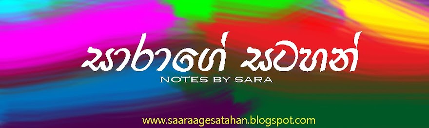 සාරාගේ සටහන්