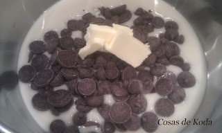 Galletas de chocolate y leche condensada