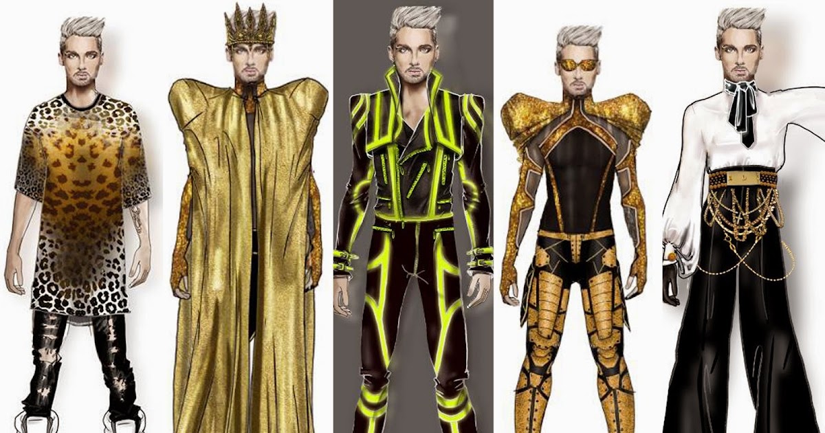 Bill Kaulitz Tokio Hotel Feel It All Tour Trajes de Bill