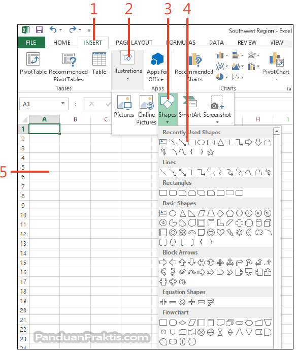 Cara Menambahkan Shape Di Excel 2013